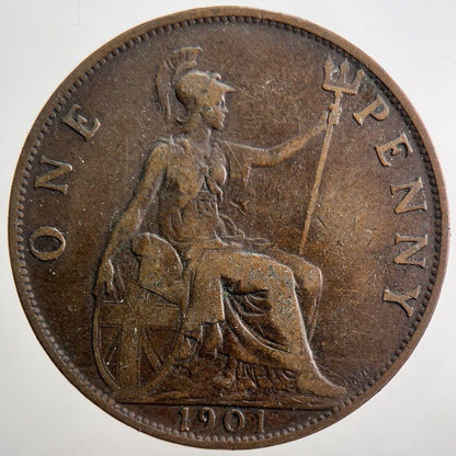 1901 Victoria Penny Coin | Fine Collectable Grade | a3772