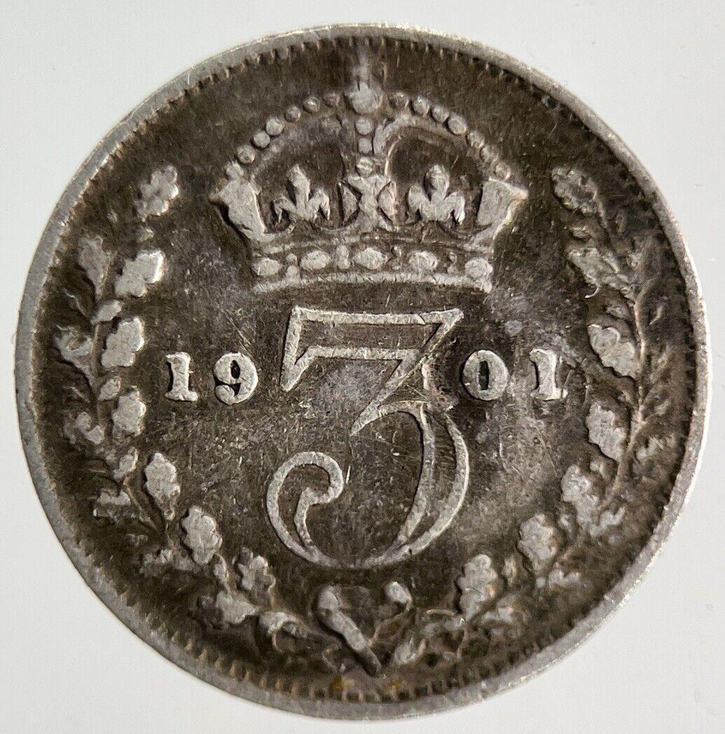 1901 Victoria Silver Threepence Coin | Collectable Grade