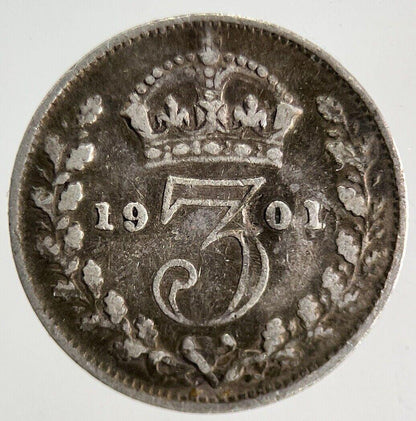 1901 Victoria Silver Threepence Coin | Collectable Grade