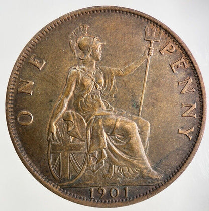 1901 Victoria One Penny Coin | Very High Grade