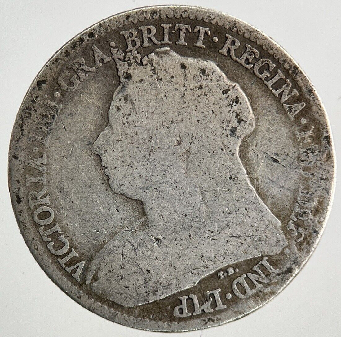 1901 Victoria Sixpence Silver Coin | Fair Grade