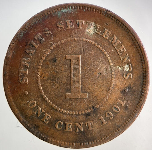 1901 Victoria Straits Settlements 1 Cent Coin | Collectable Grade