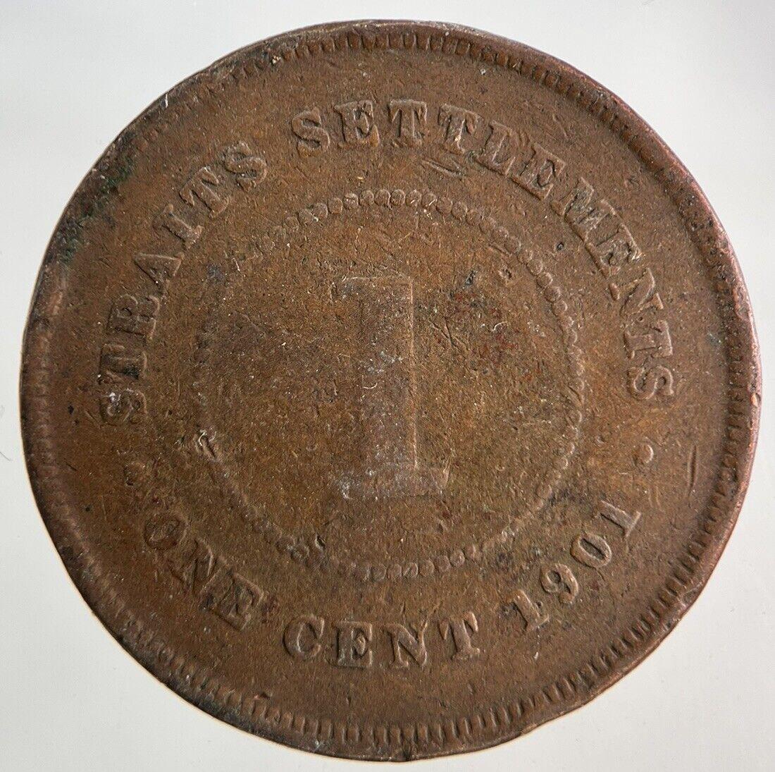 1901 Victoria Straits Settlements 1 Cent Coin | Collectable Grade
