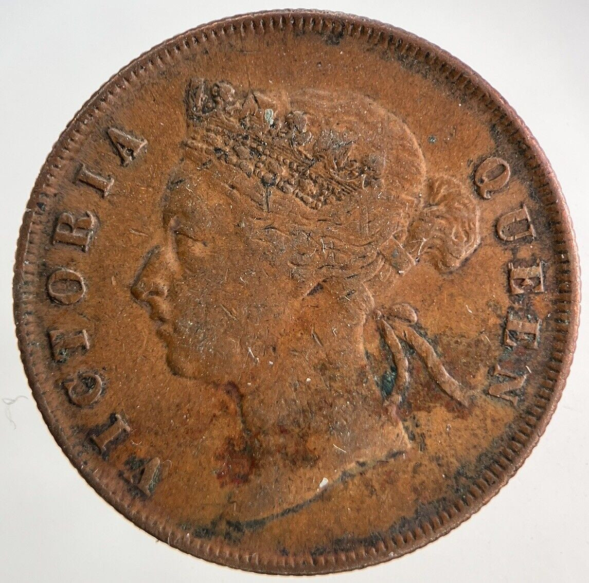 1901 Victoria Straits Settlements 1 Cent Coin | Fine Collectable Grade