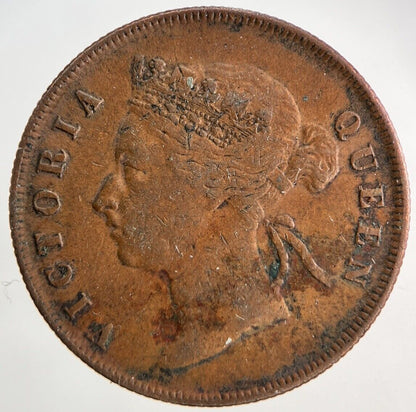 1901 Victoria Straits Settlements 1 Cent Coin | Fine Collectable Grade