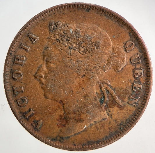 1901 Victoria Straits Settlements 1 Cent Coin | Fine Collectable Grade