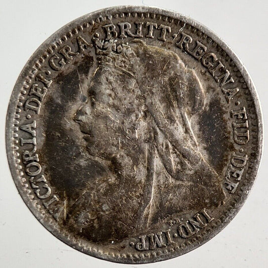 1901 Victoria Silver Threepence Coin | Fine Collectable Grade