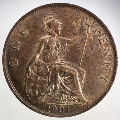 1901 Victoria One Penny Coin | Very High Grade
