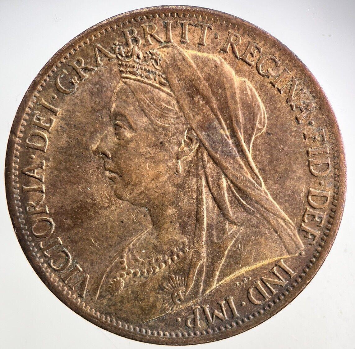 1901 Victoria One Penny Coin | Very High Grade