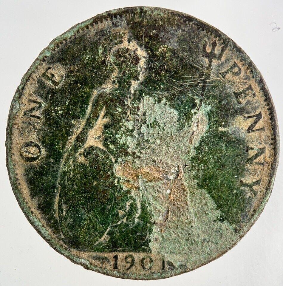 1901 Victoria One Penny Coin | Collectable Grade