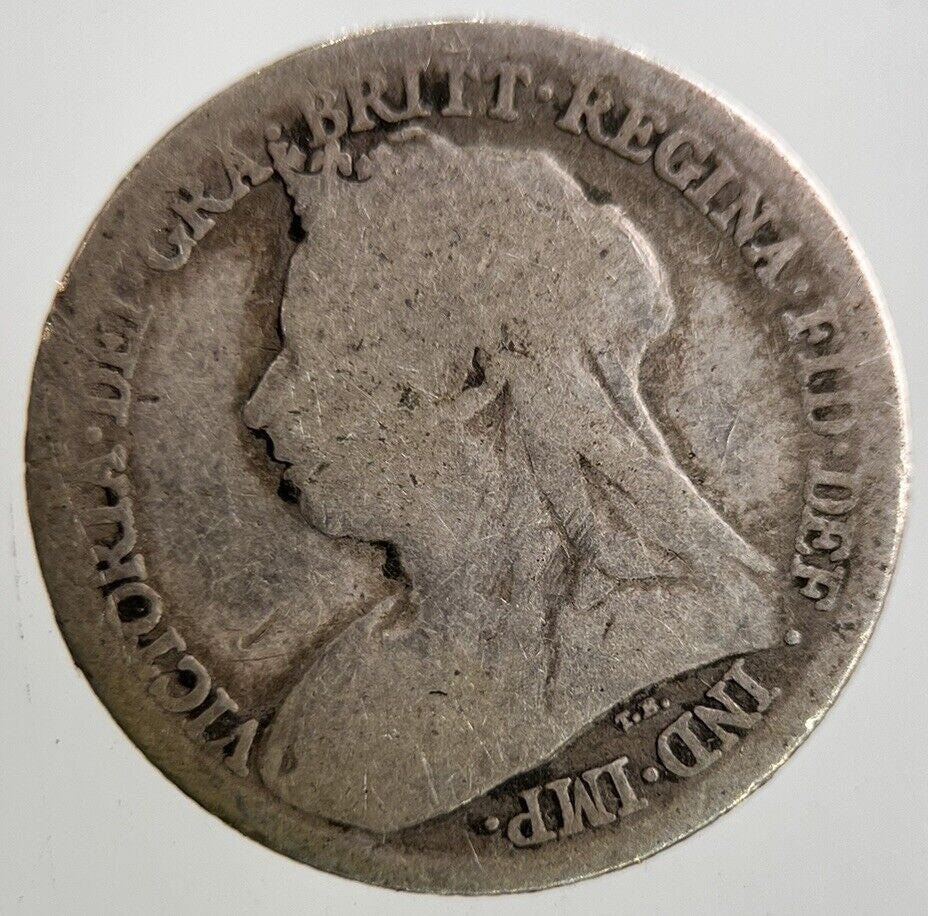 1901 Victoria Sixpence Silver Coin | Fair Grade