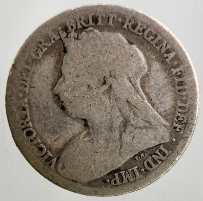 1901 Victoria Sixpence Silver Coin | Fair Grade