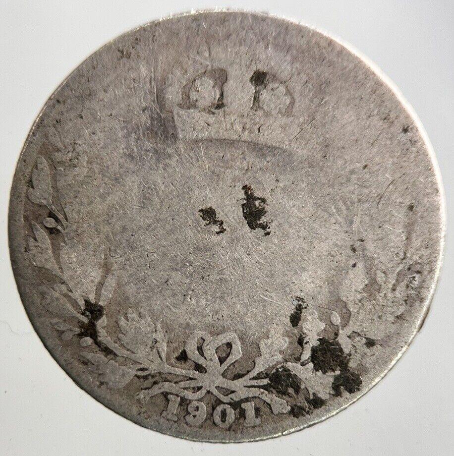 1901 Victoria Sixpence Silver Coin | Fair Grade