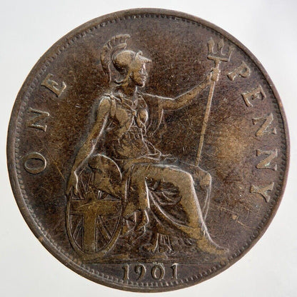 1901 Victoria One Penny Coin | Fine Collectable Grade