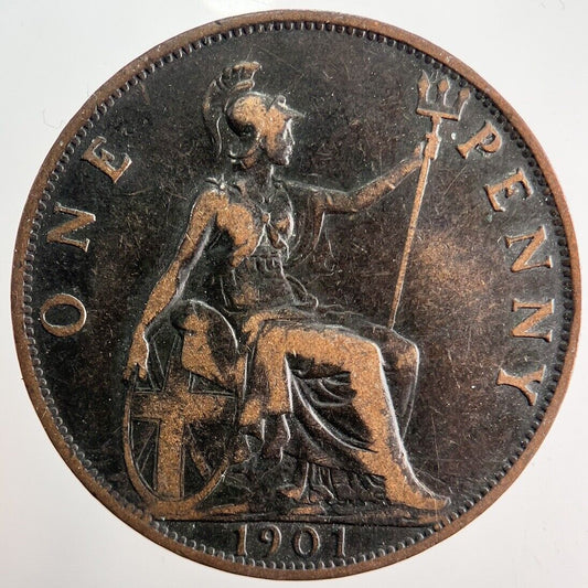 1901 Victoria One Penny Coin | Fine Collectable Grade