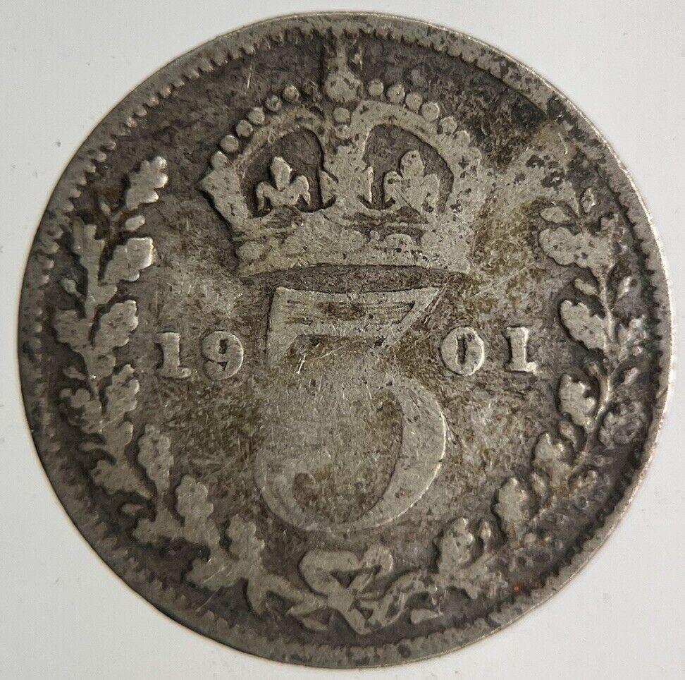1901 Victoria Threepence Silver Coin | Collectable Grade