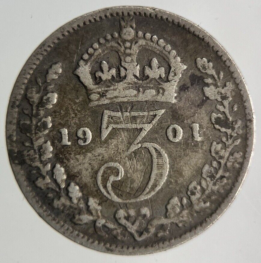 1901 Victoria Threepence Silver Coin | Collectable Grade
