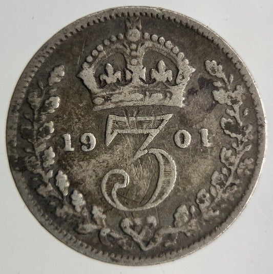 1901 Victoria Threepence Silver Coin | Collectable Grade