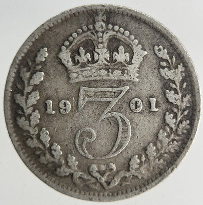 1901 Victoria Threepence Silver Coin | Collectable Grade