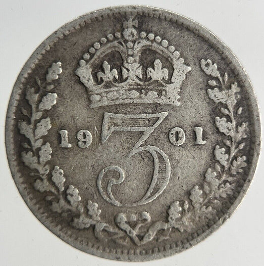 1901 Victoria Threepence Silver Coin | Collectable Grade