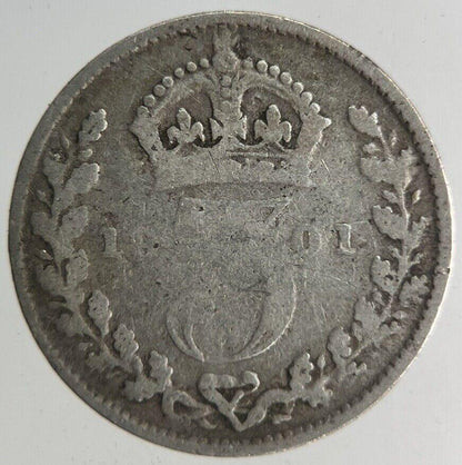 1901 Victoria Threepence Silver Coin | Collectable Grade
