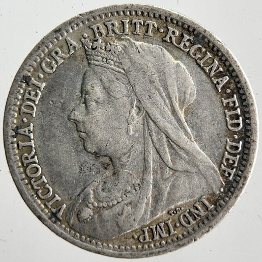 1901 Victoria Threepence Silver Coin | Very High Grade | a4607