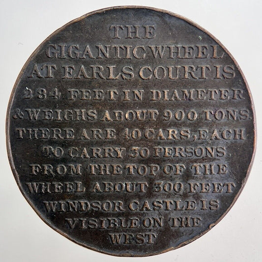 1902 Earls Court Gigantic Wheel Coin | Fine Collectable Grade | a5788