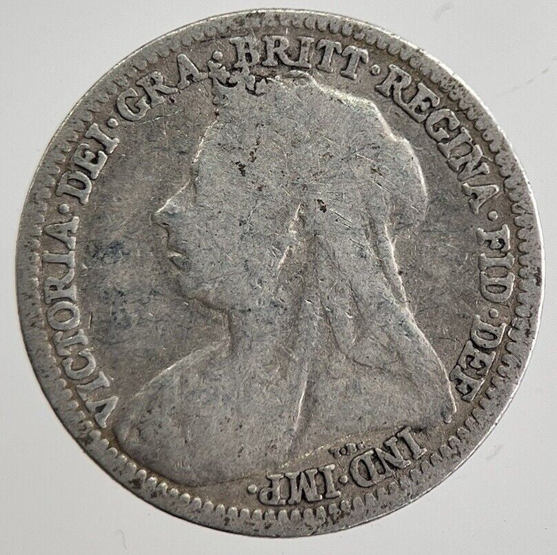 1901 Victoria Threepence Silver Coin | Collectable Grade | a8876
