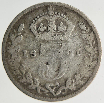 1901 Victoria Threepence Silver Coin | Collectable Grade