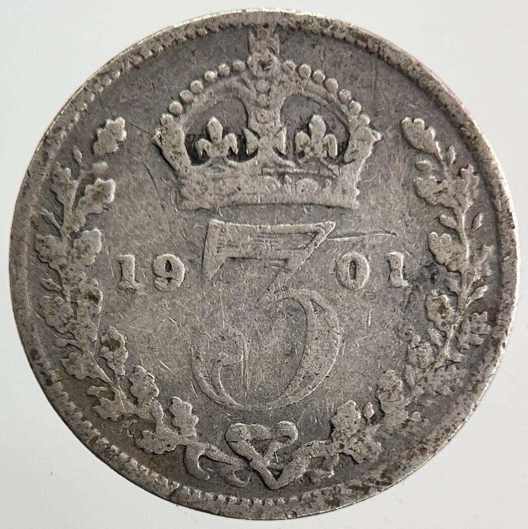 1901 Victoria Threepence Silver Coin | Collectable Grade