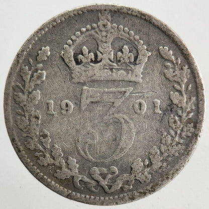 1901 Victoria Threepence Silver Coin | Collectable Grade