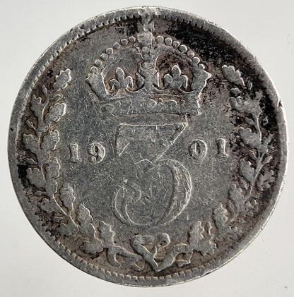 1901 Victoria Threepence Silver Coin | Collectable Grade