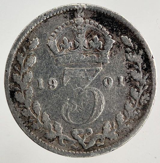 1901 Victoria Threepence Silver Coin | Collectable Grade