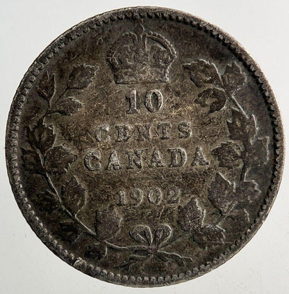 1902 Canada 10 Cents Silver Coin | Collectable Grade