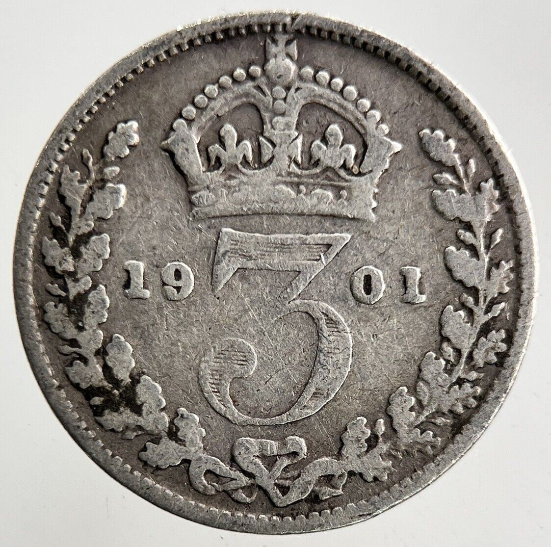 1901 Victoria Threepence Silver Coin | Collectable Grade