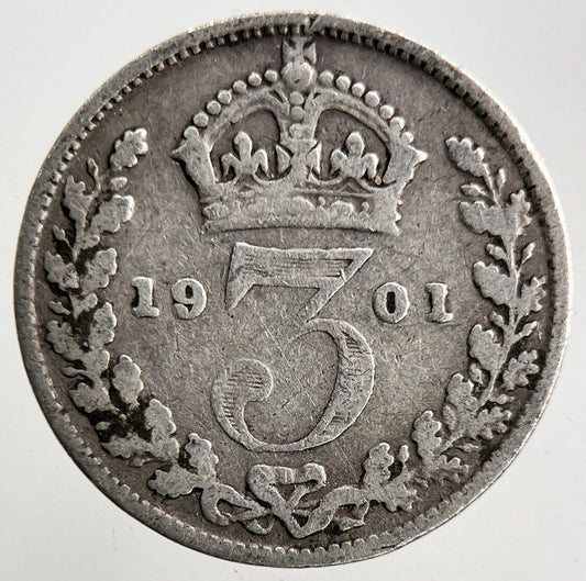1901 Victoria Threepence Silver Coin | Collectable Grade