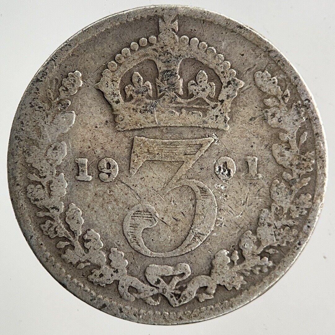 1901 Victoria Threepence Silver Coin | Collectable Grade