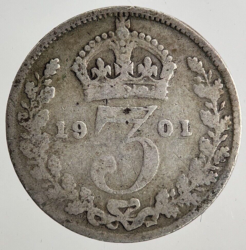 1901 Victoria Threepence Silver Coin | Collectable Grade