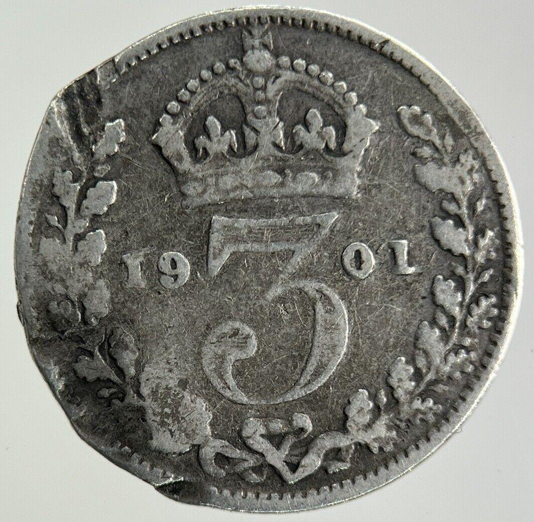 1901 Victoria Threepence Silver Coin | Collectable Grade
