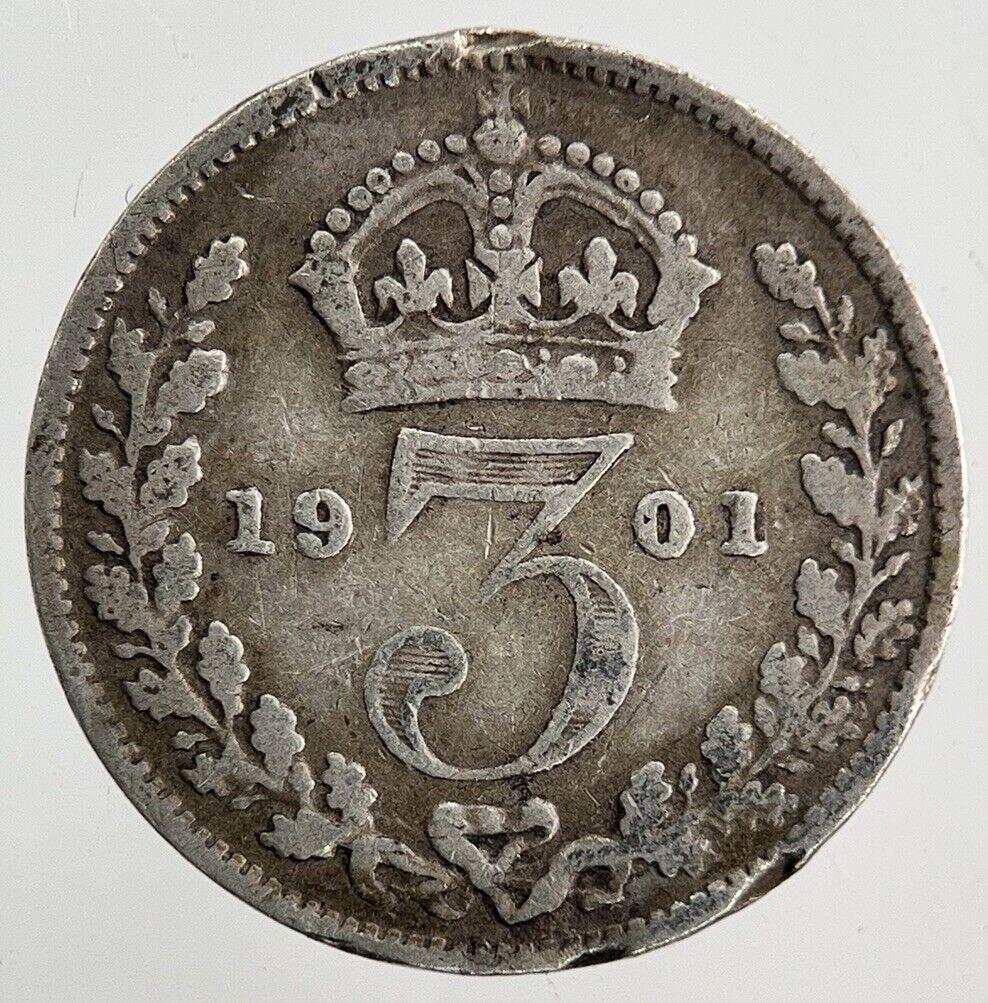 1901 Victoria Threepence Silver Coin | Collectable Grade