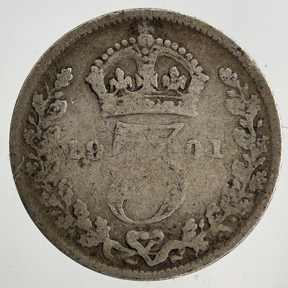 1901 Victoria Threepence Silver Coin | Collectable Grade