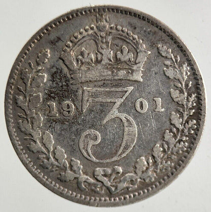 1901 Victoria Threepence Silver Coin | Collectable Grade