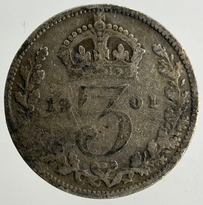 1901 Victoria Threepence Silver Coin | Collectable Grade