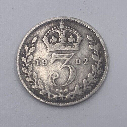 1902 Edward VII Threepence | British Silver Coin | Collectable Grade | a071