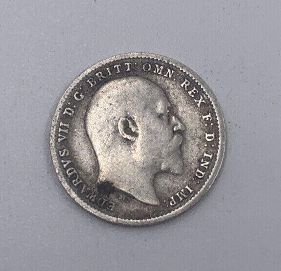 1902 Edward VII Threepence | British Silver Coin | Collectable Grade | a071