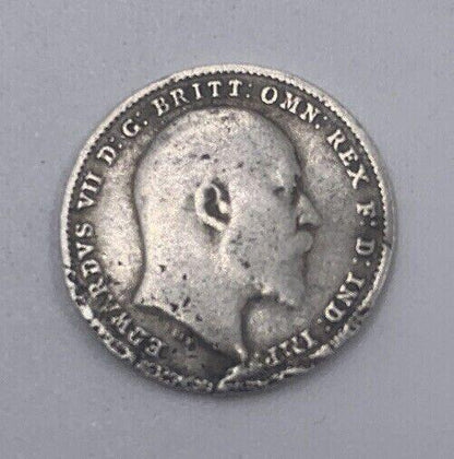 1902 Edward VII Threepence | British Silver Coin | Collectable Grade | a078