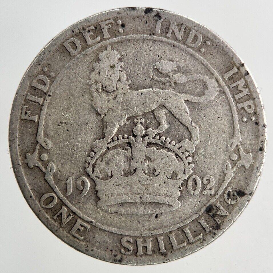 1902 Edward VII One Shilling Silver Coin | Collectable Grade