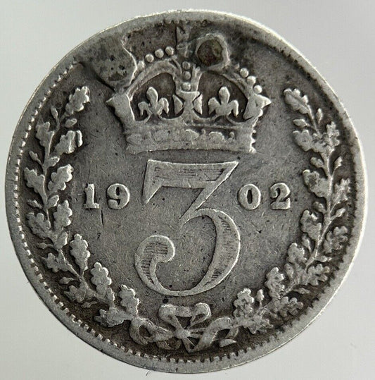 1902 Edward VII Threepence Silver Coin | Collectable Grade
