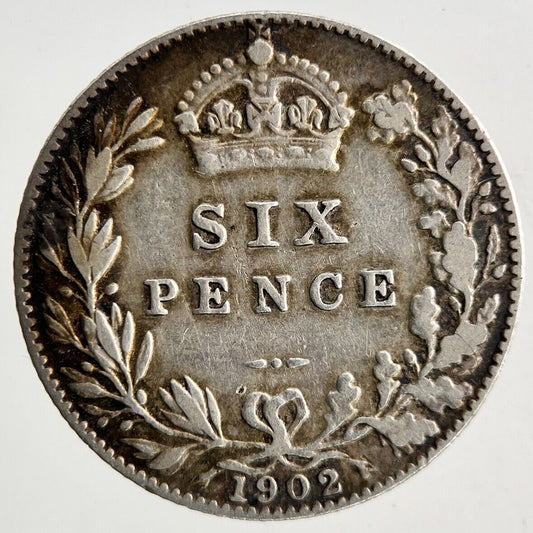 1902 Edward VII Sixpence Silver Coin | Fine Collectable Grade