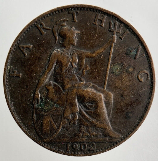 1902 Edward VII Farthing Coin | Very High Grade